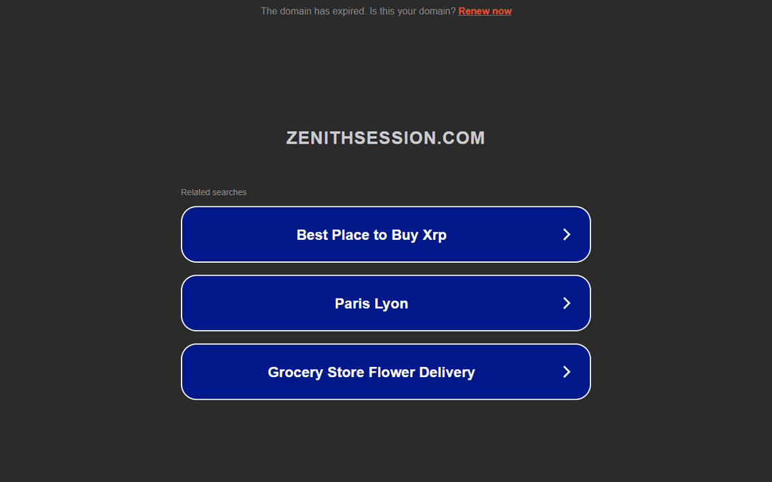 zenithsession.com publisher screenshot