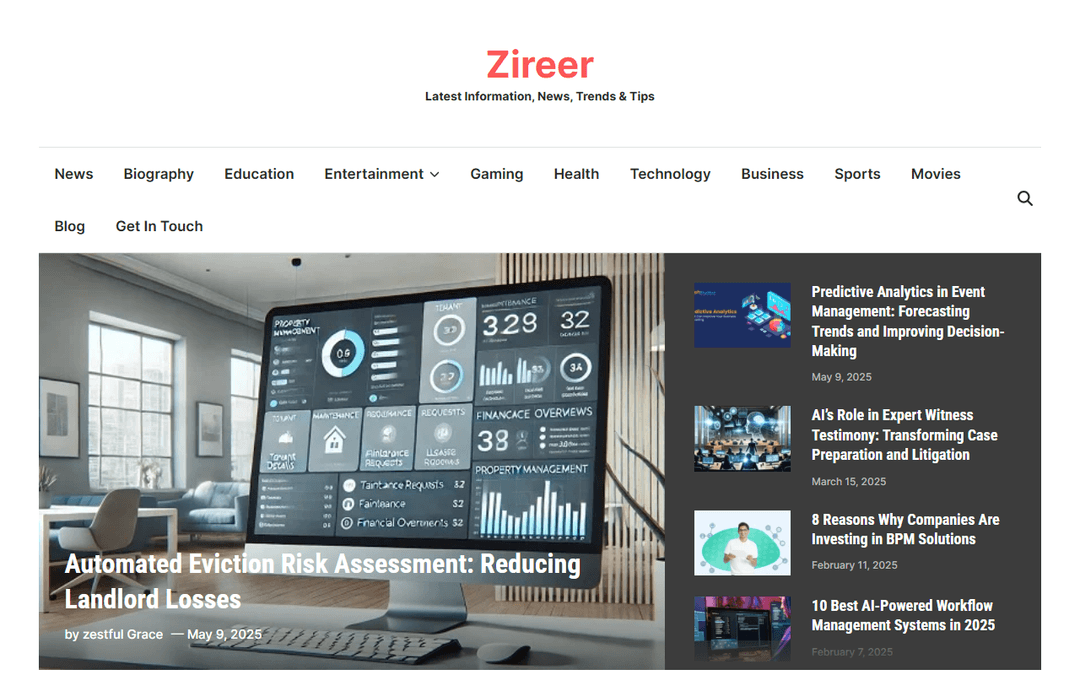 zireer.com publisher screenshot