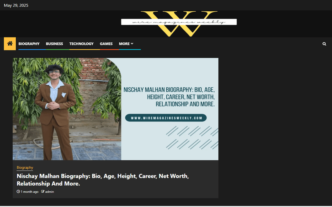wiremagazinesweekly.com publisher screenshot