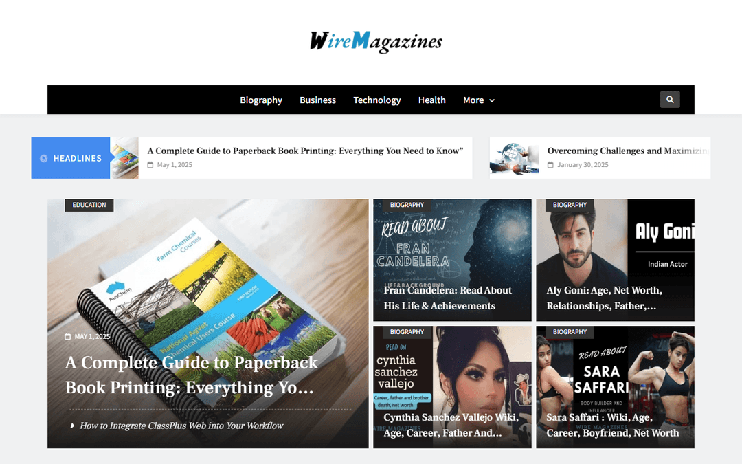wiremagazines.com publisher screenshot