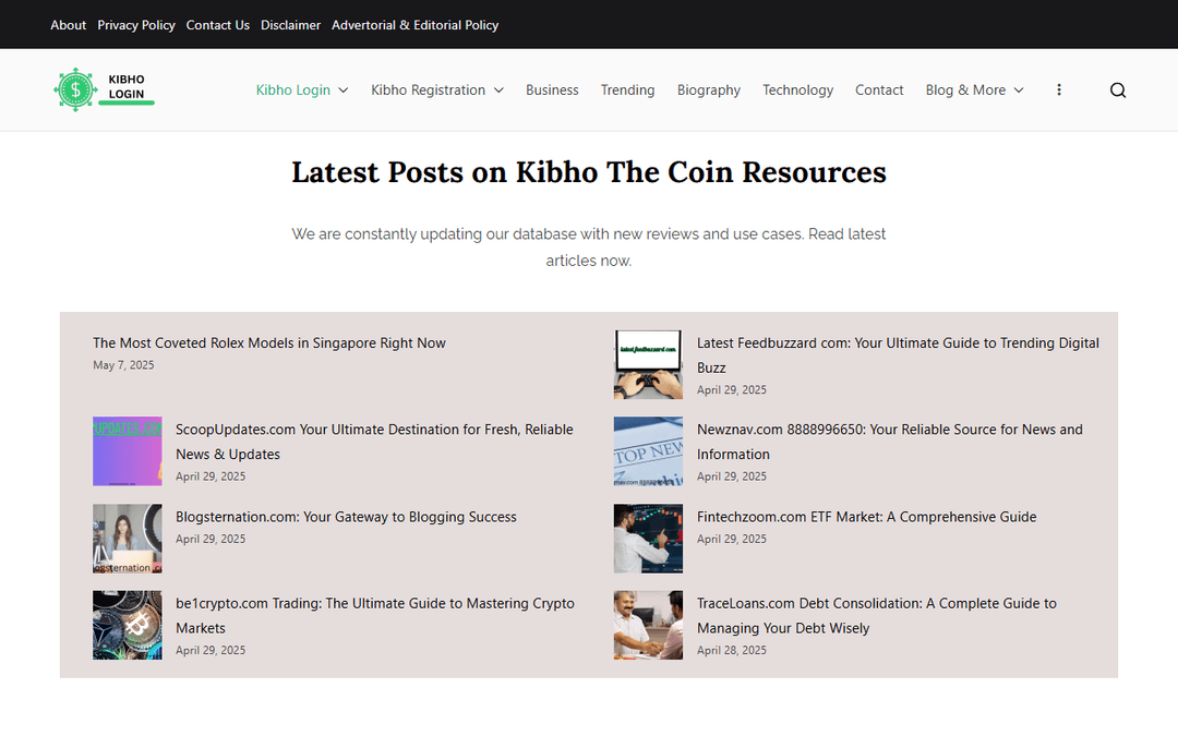 kibho-login.com publisher screenshot