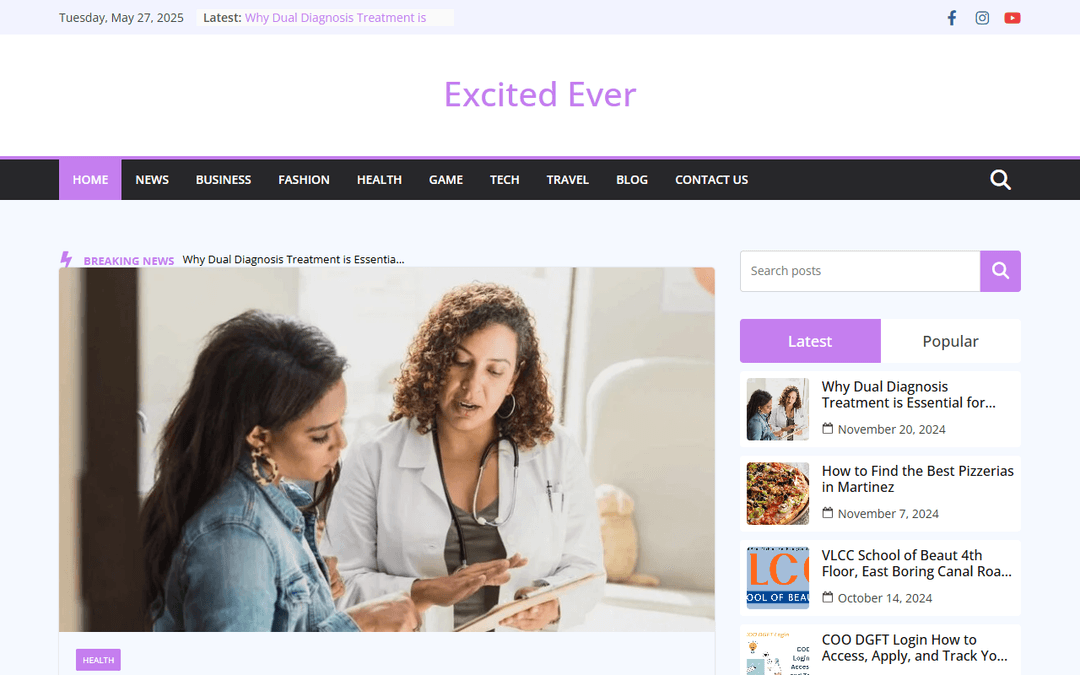 excitedever.com publisher screenshot