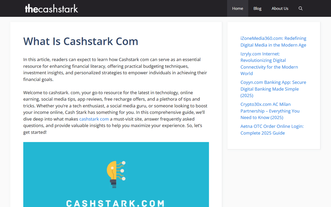 thecashstark.com publisher screenshot