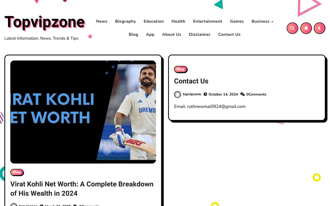 topvipzone.com publisher screenshot