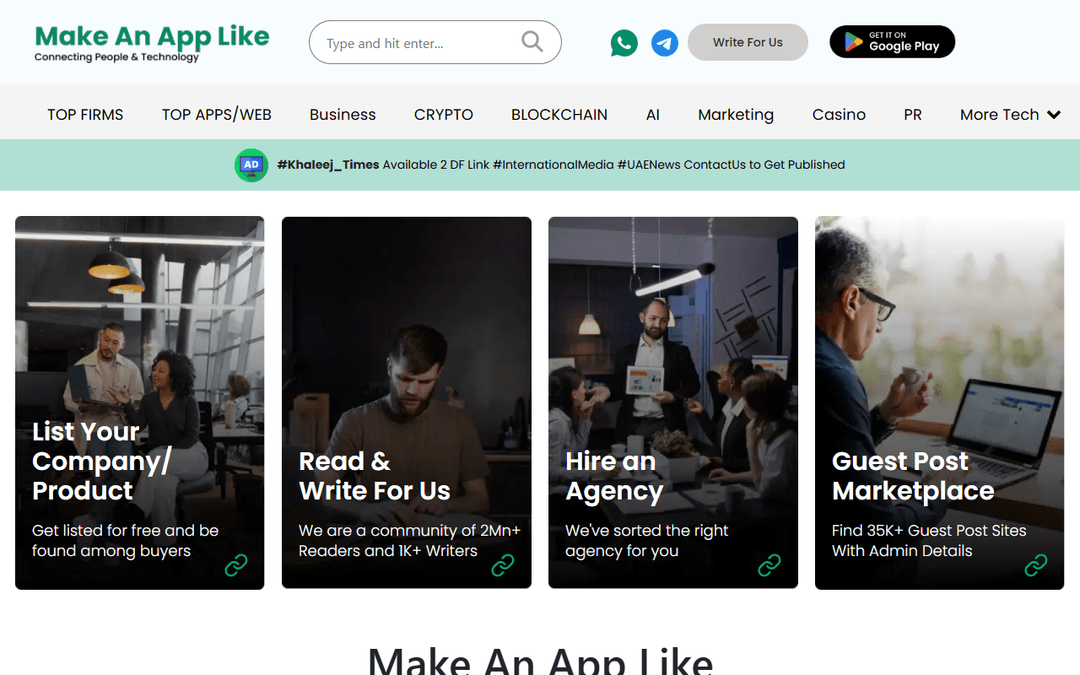 makeanapplike.com publisher screenshot