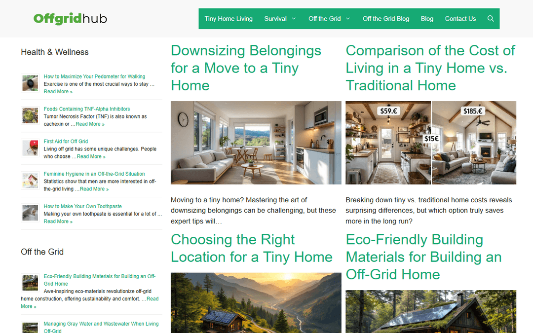 offgridhub.com publisher screenshot