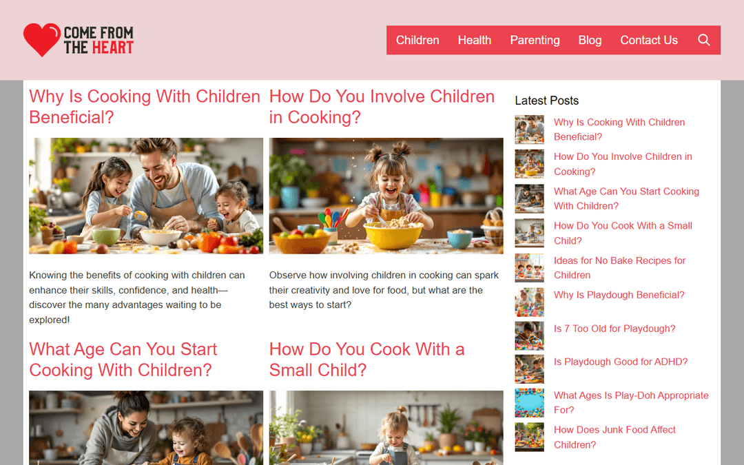 comefromtheheart.com publisher screenshot