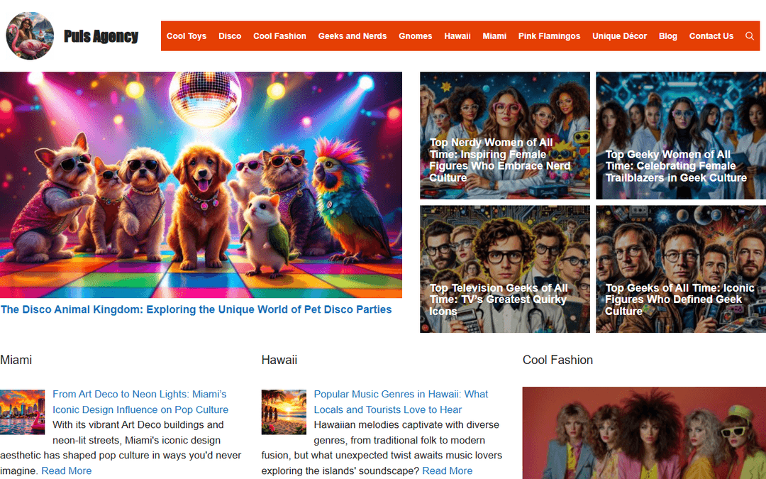 pulsagency.com publisher screenshot