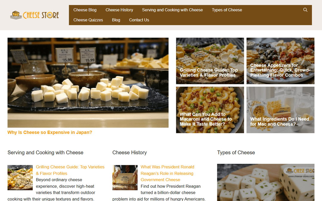cheese-store.com publisher screenshot