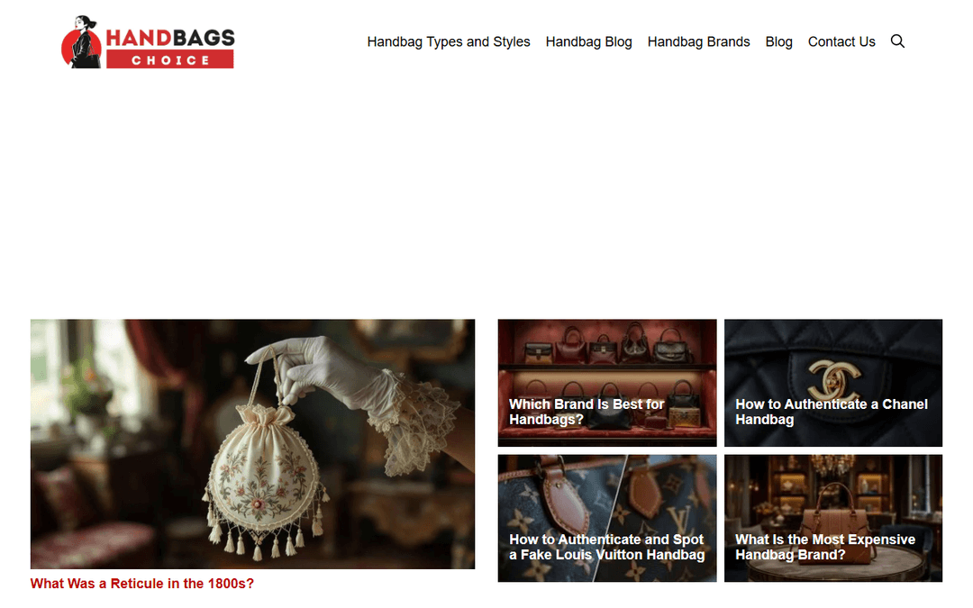 handbagschoice.com publisher screenshot