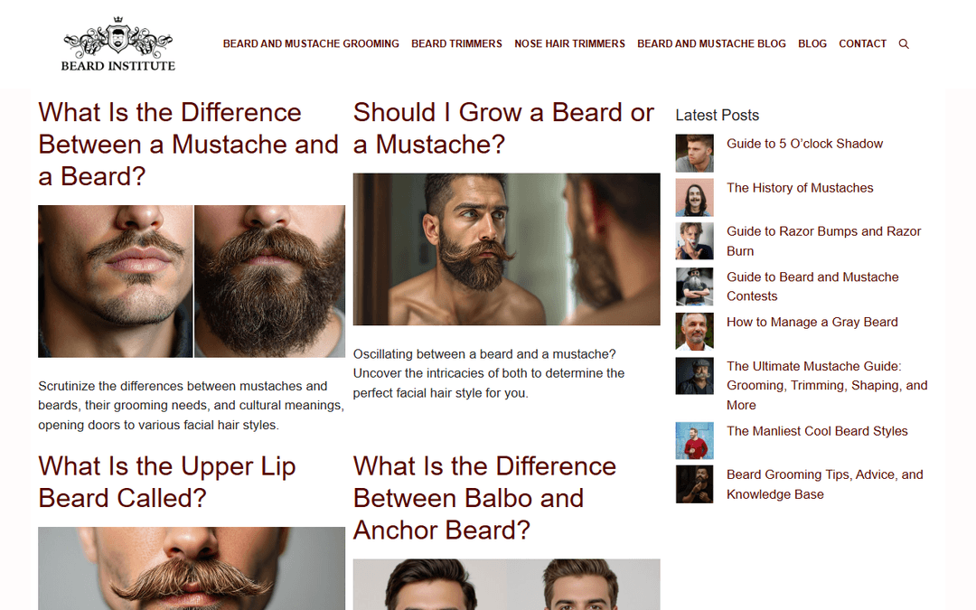 beardinstitute.com publisher screenshot