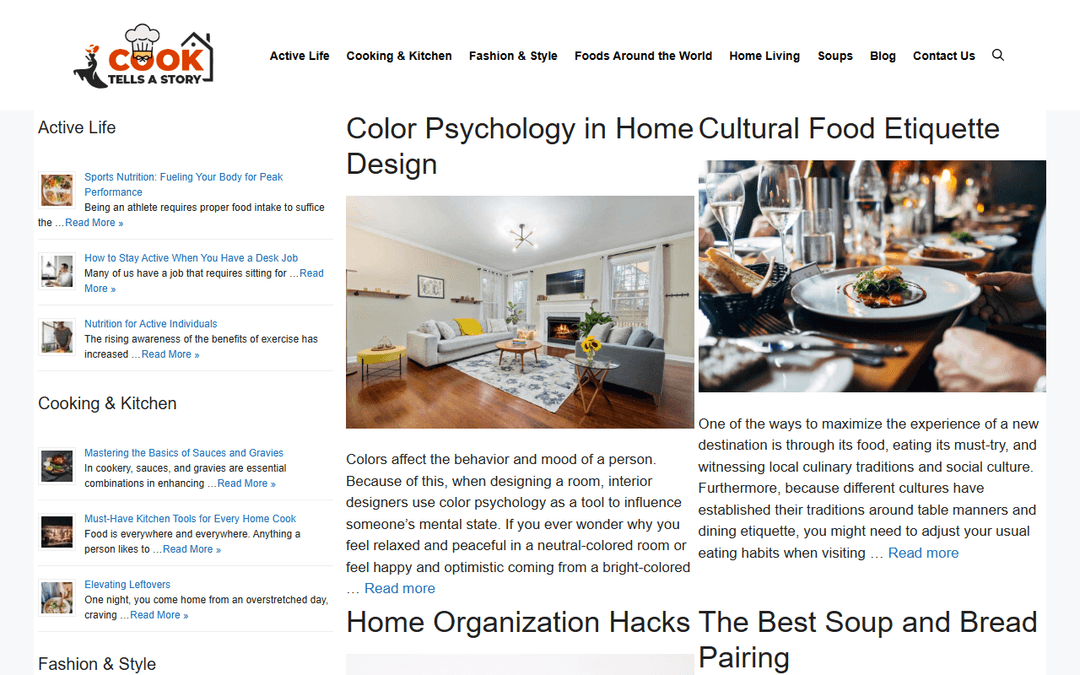 cooktellsastory.com publisher screenshot
