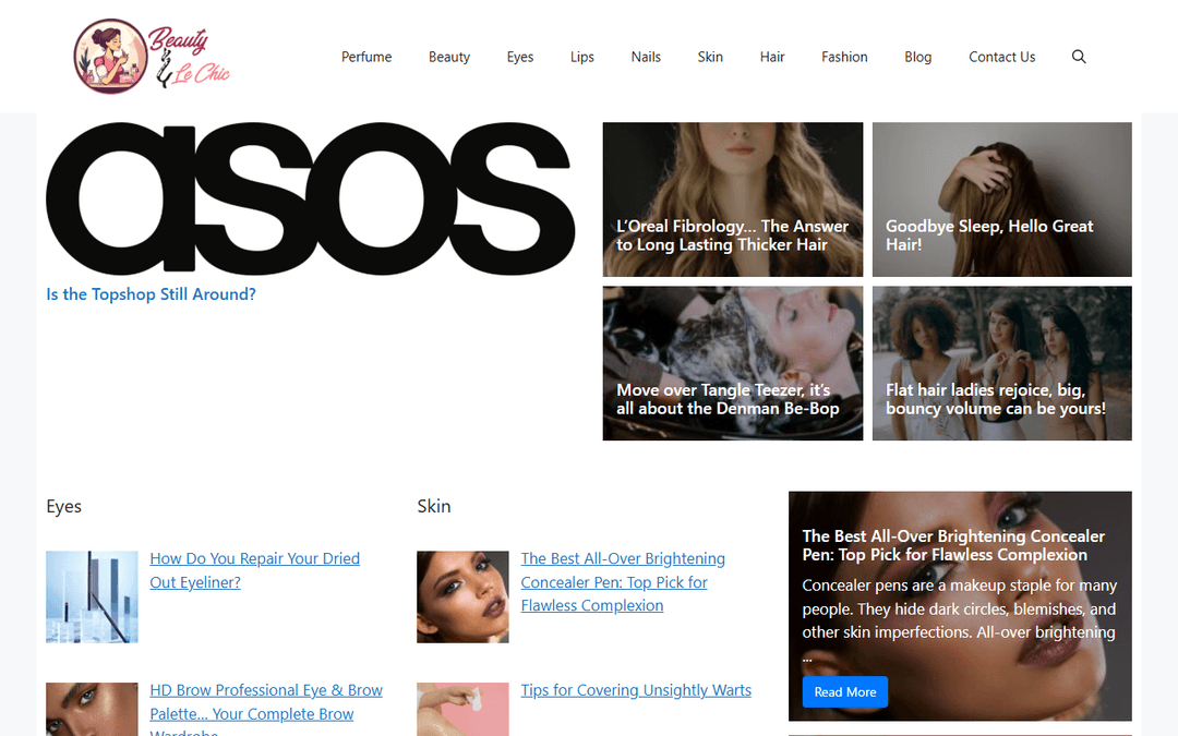beautyandlechic.com publisher screenshot