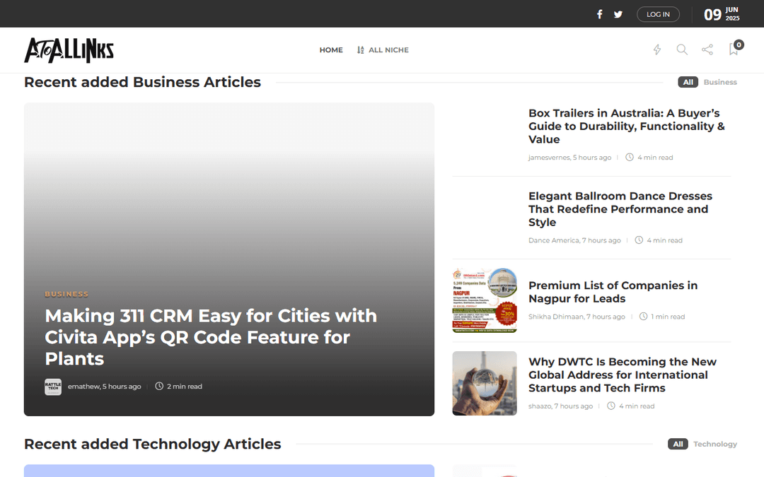atoallinks.com publisher screenshot