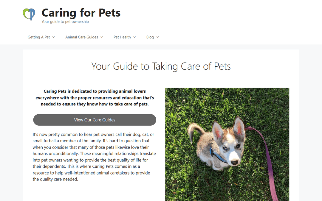 caringpets.org publisher screenshot