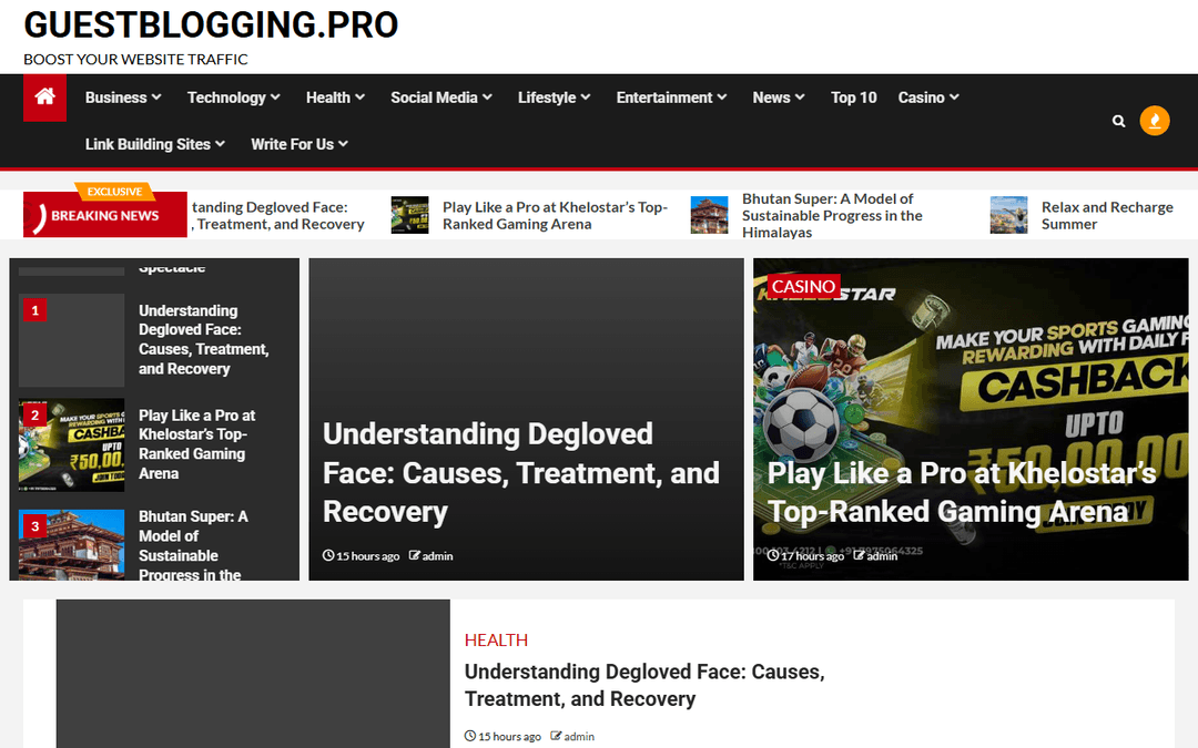 guestblogging.pro publisher screenshot
