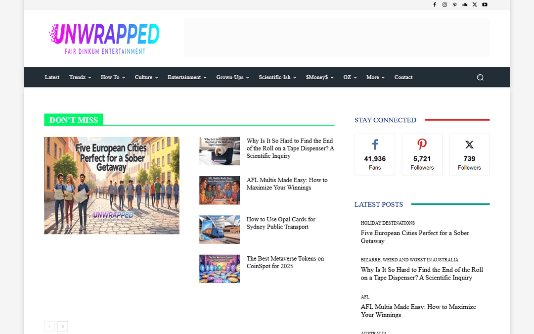 australiaunwrapped.com publisher screenshot