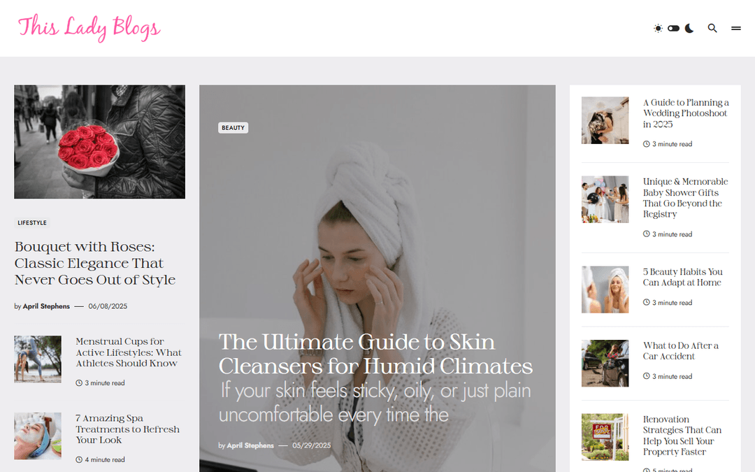 thisladyblogs.com publisher screenshot