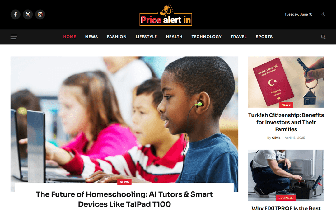 pricealertin.com publisher screenshot