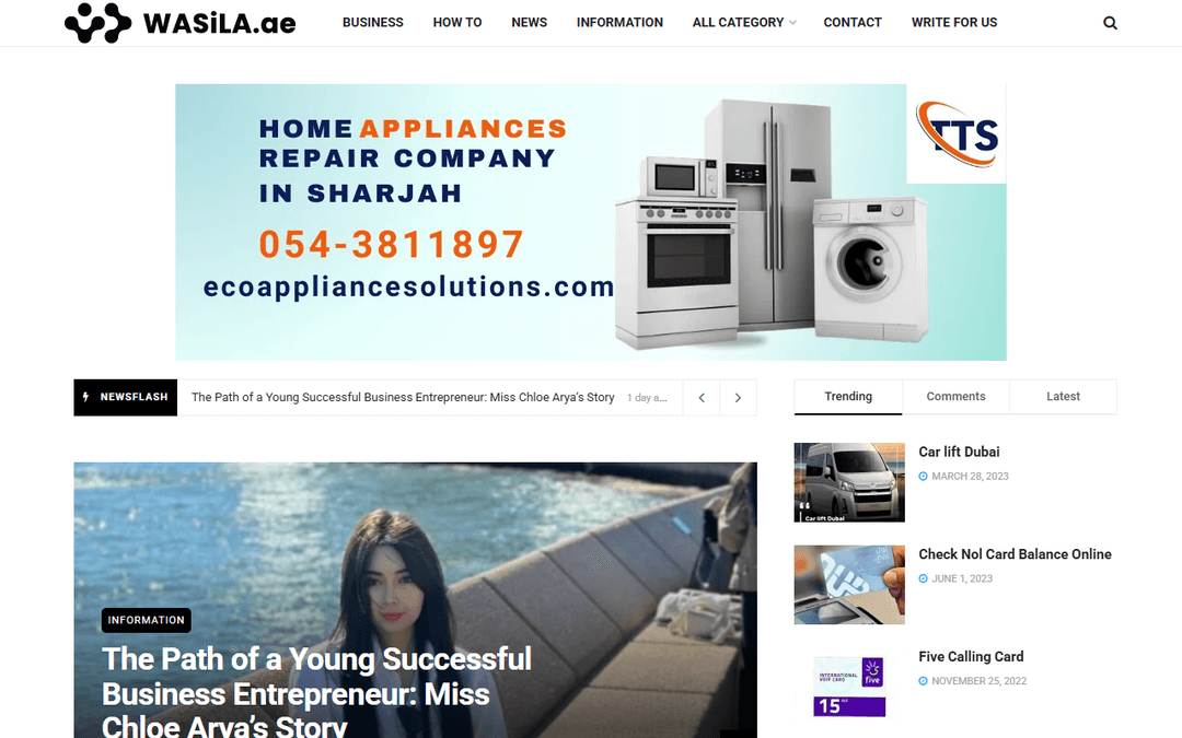 wasila.ae publisher screenshot