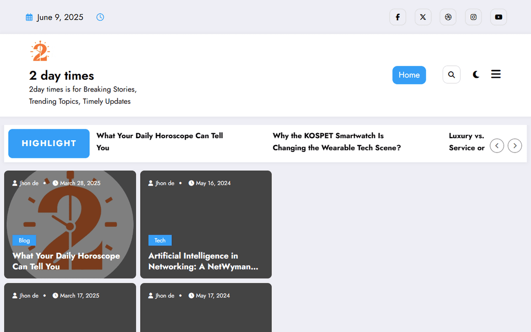 2daytimes.co.uk publisher screenshot