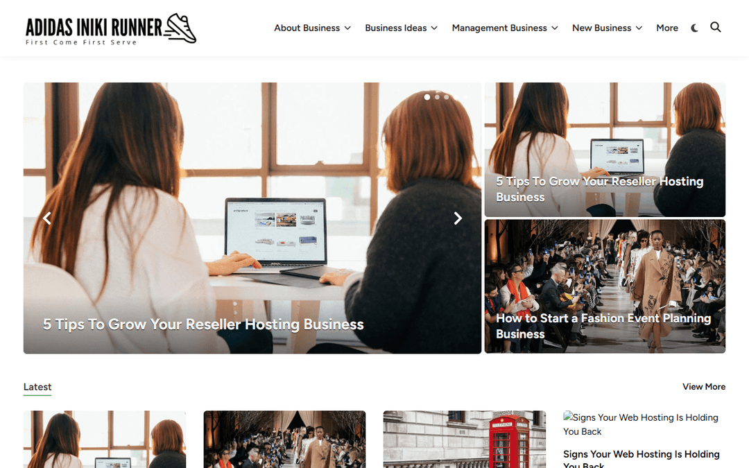 adidasinikirunner.com publisher screenshot