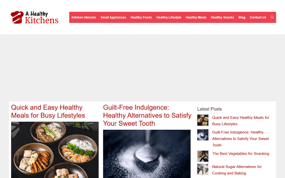 ahealthykitchens.com publisher screenshot
