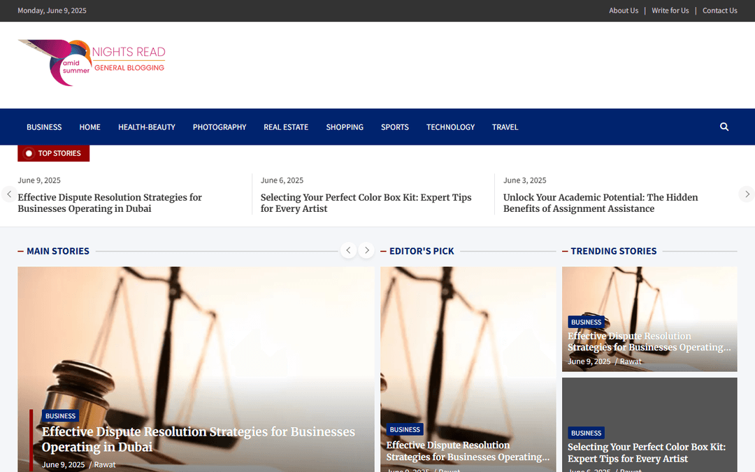 amidsummernightsread.com publisher screenshot