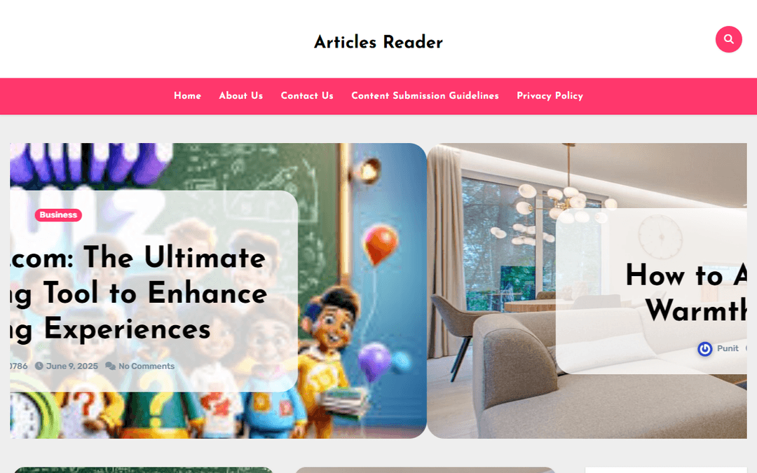 articlesreader.com publisher screenshot