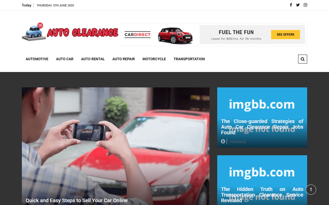 autoclearoutsale.com publisher screenshot