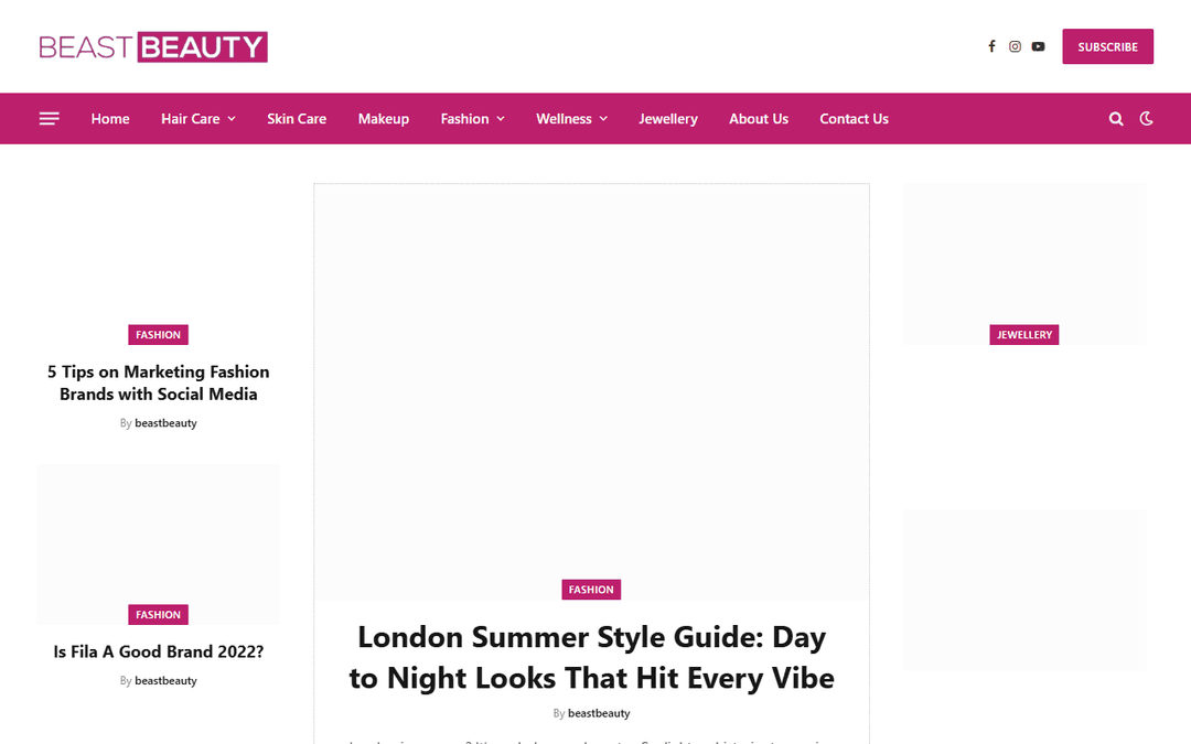 beastbeauty.co.uk publisher screenshot
