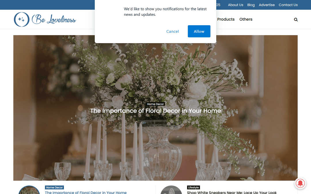 beloveliness.com publisher screenshot