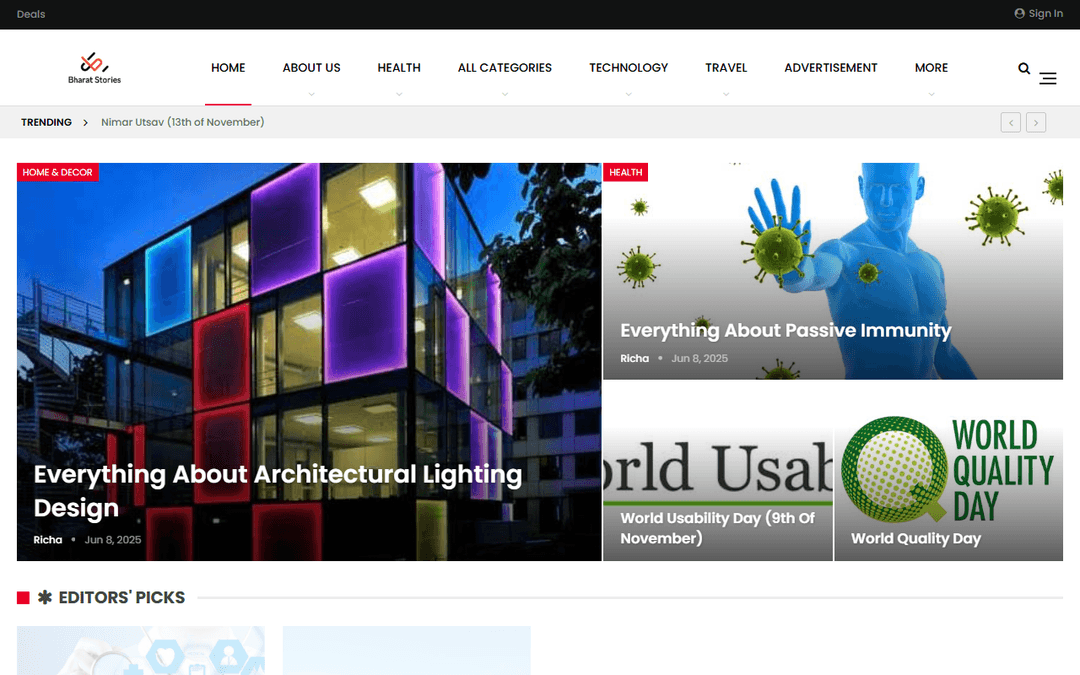 bharatstories.com publisher screenshot