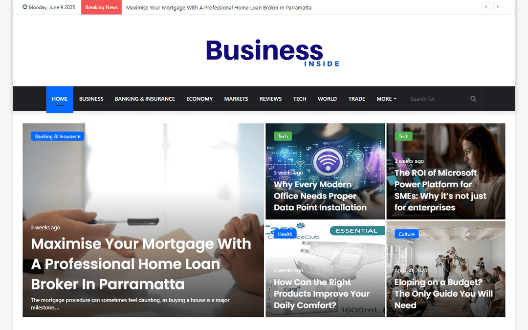 businessinside.com.au publisher screenshot