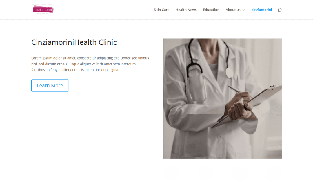 cinziamorini.com publisher screenshot