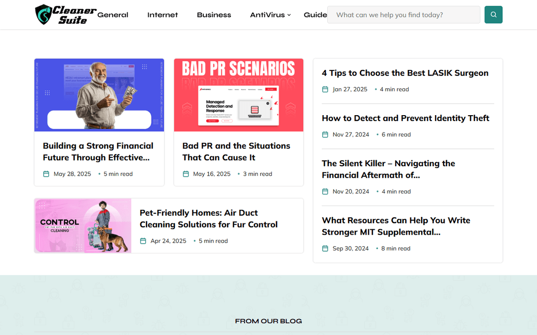 cleanersuite.com publisher screenshot