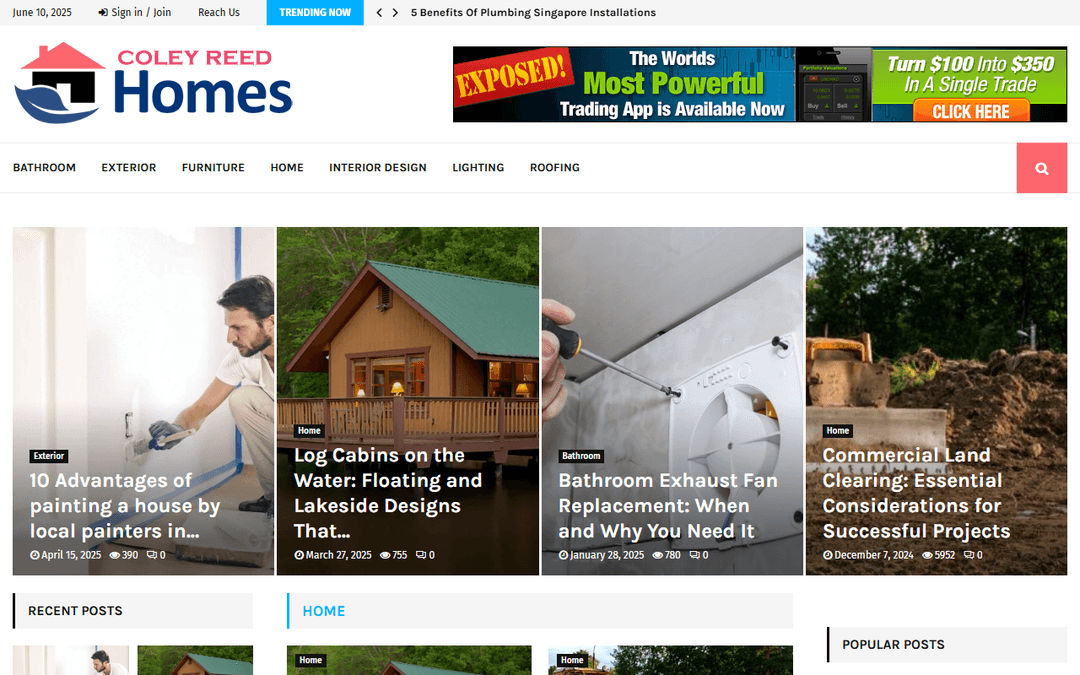 coley-reedhomes.com publisher screenshot