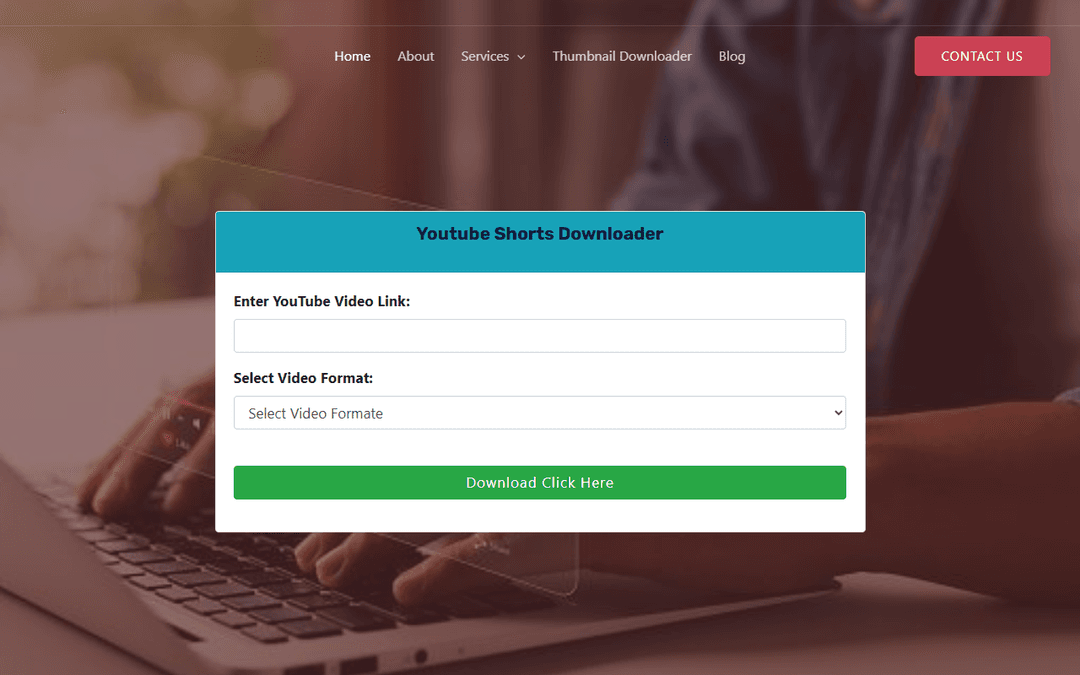 youtubeshortdownload.com publisher screenshot