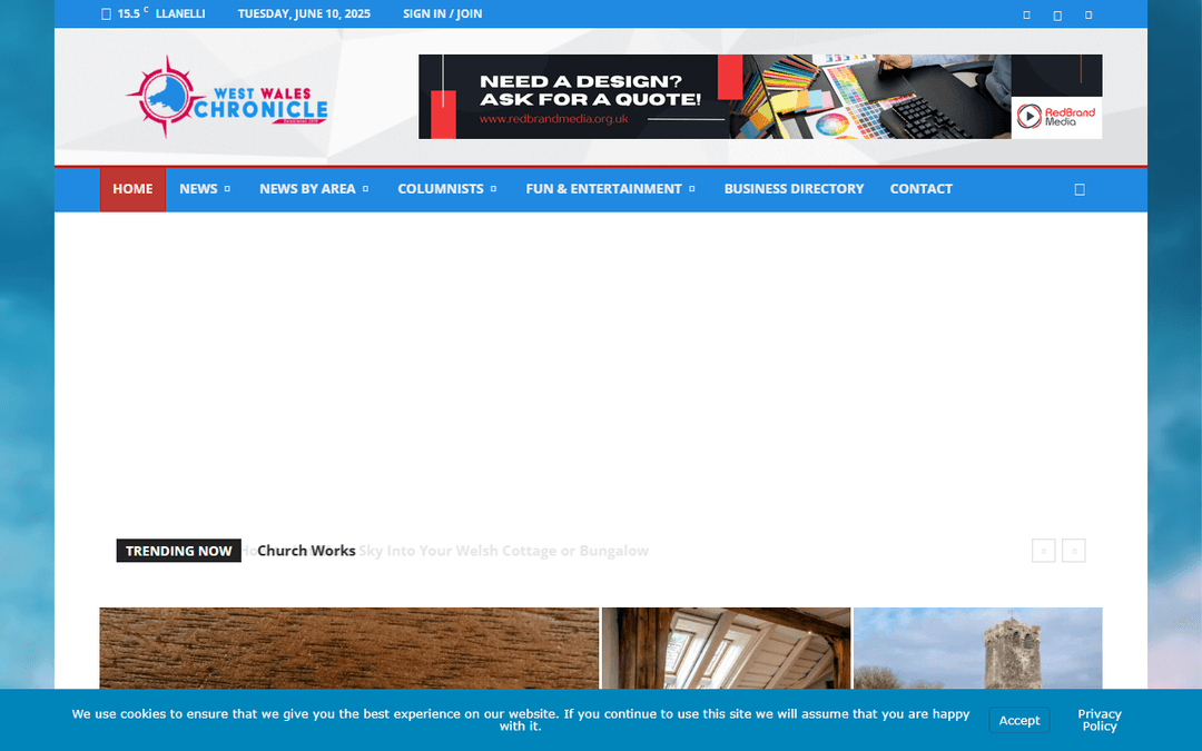 westwaleschronicle.co.uk publisher screenshot