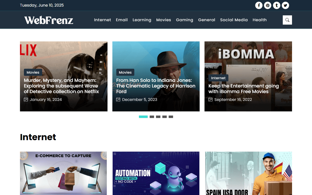 webfrenz.com publisher screenshot
