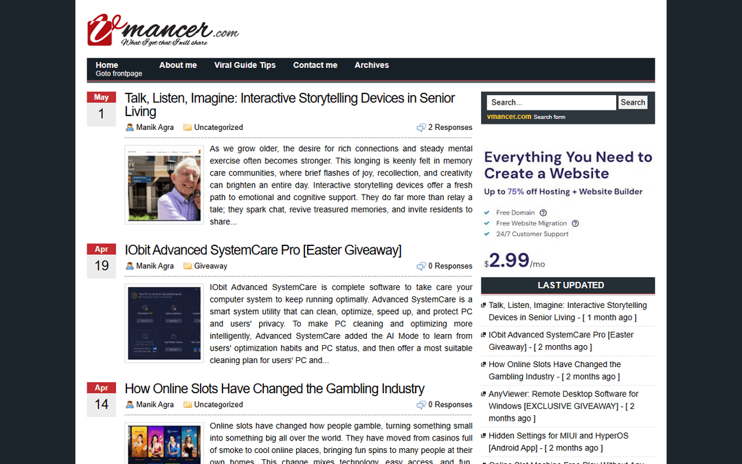 vmancer.com publisher screenshot