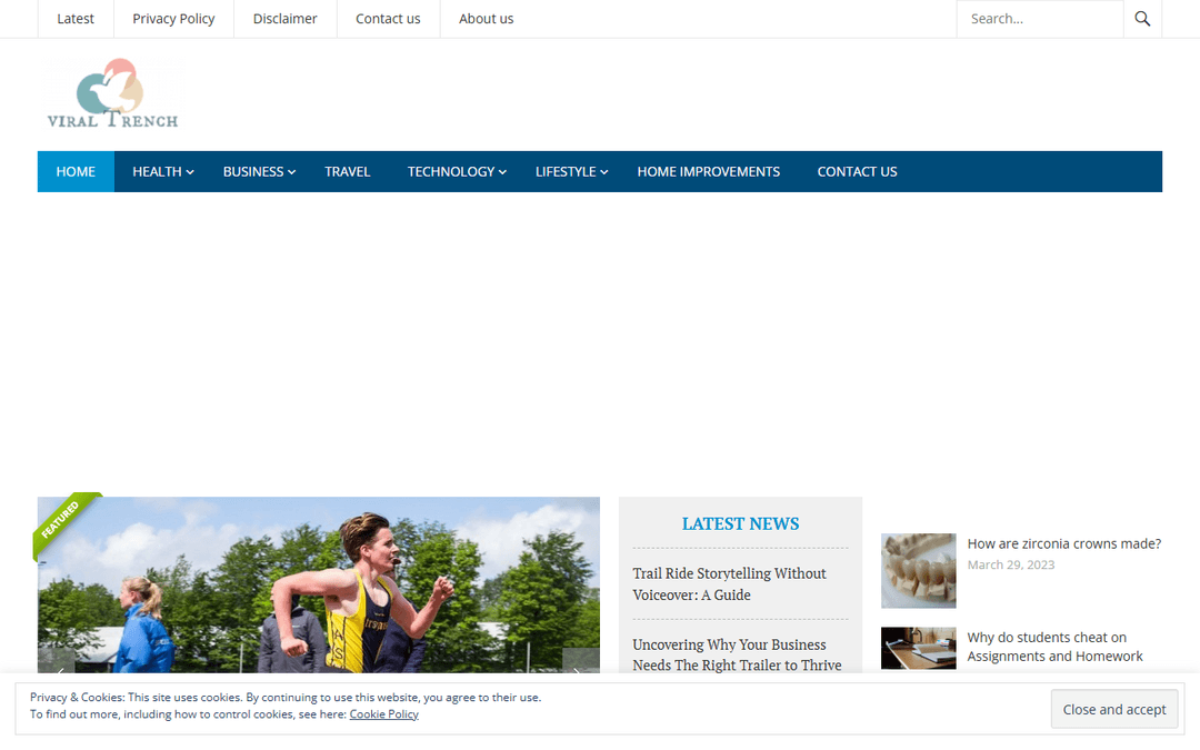 viraltrench.com publisher screenshot