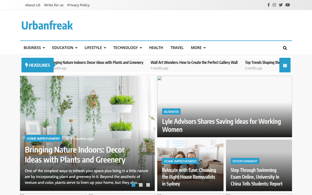 urbanfreak.net publisher screenshot