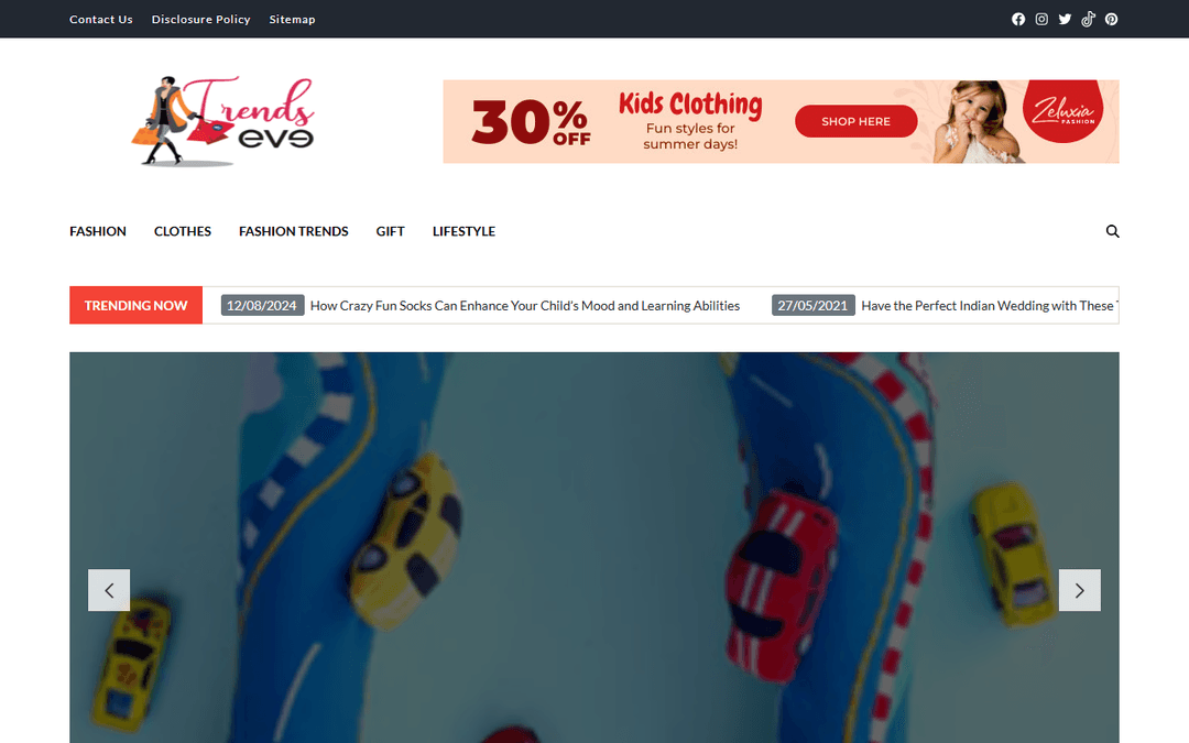 trendseve.com publisher screenshot