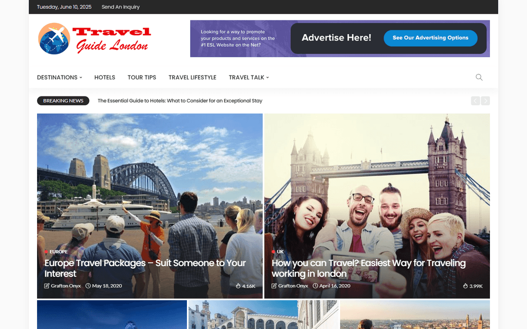 travelguidelondon.co.uk publisher screenshot