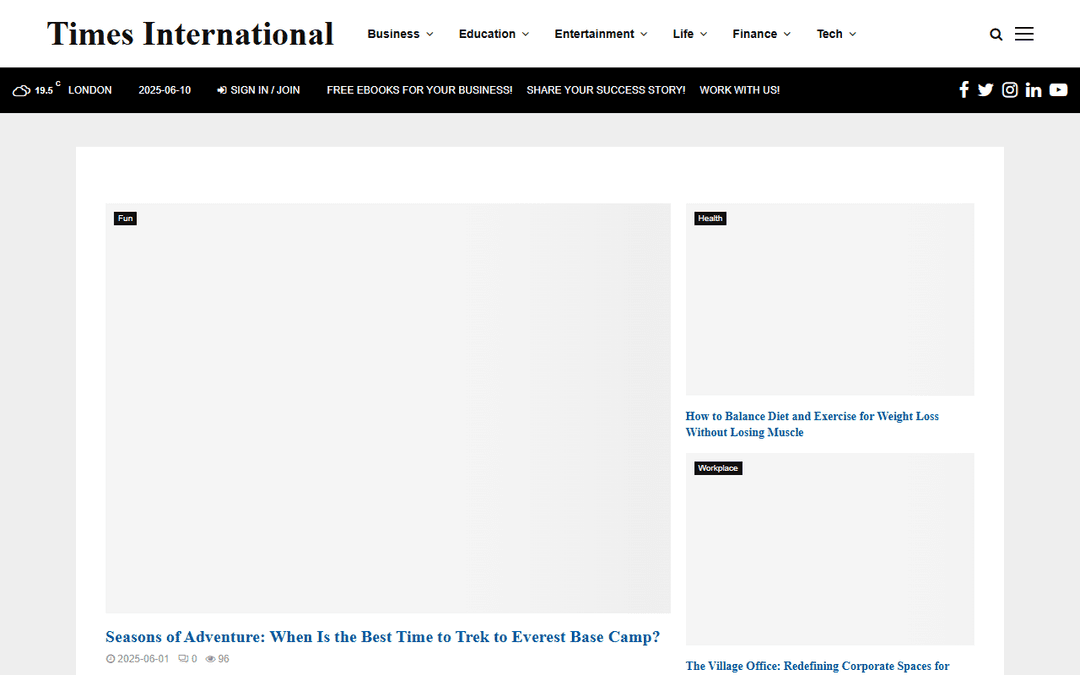 timesinternational.net publisher screenshot