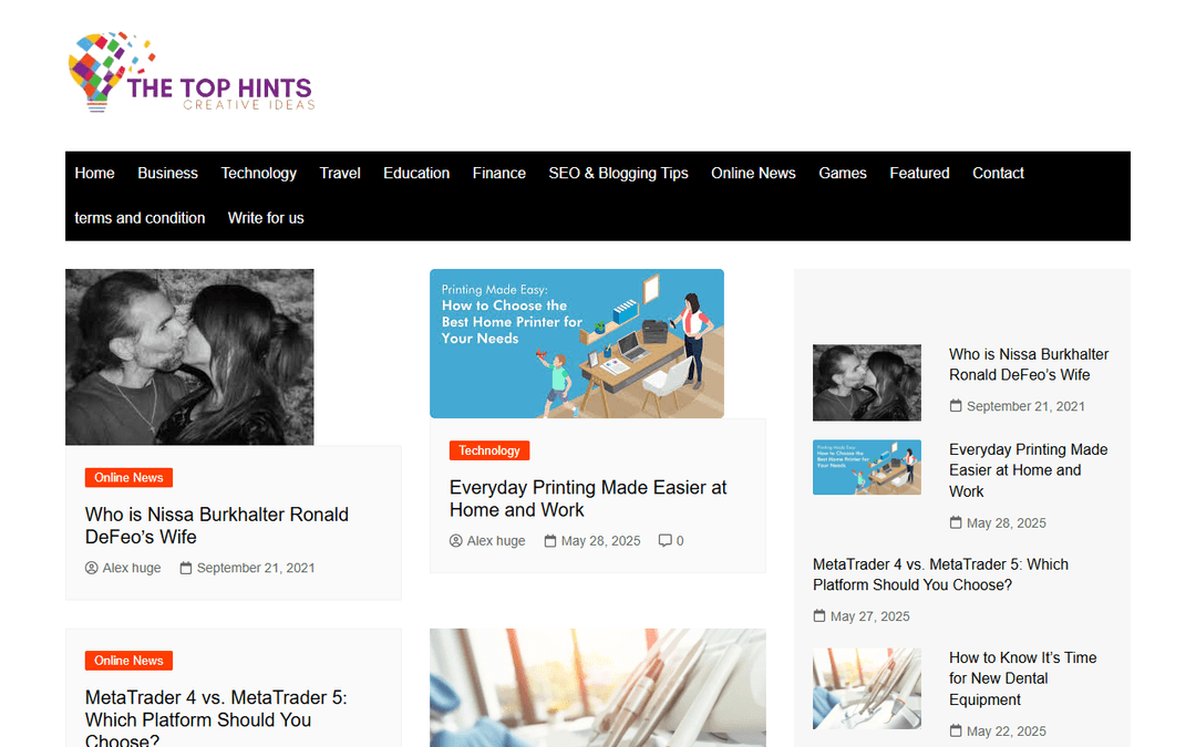 thetophints.com publisher screenshot