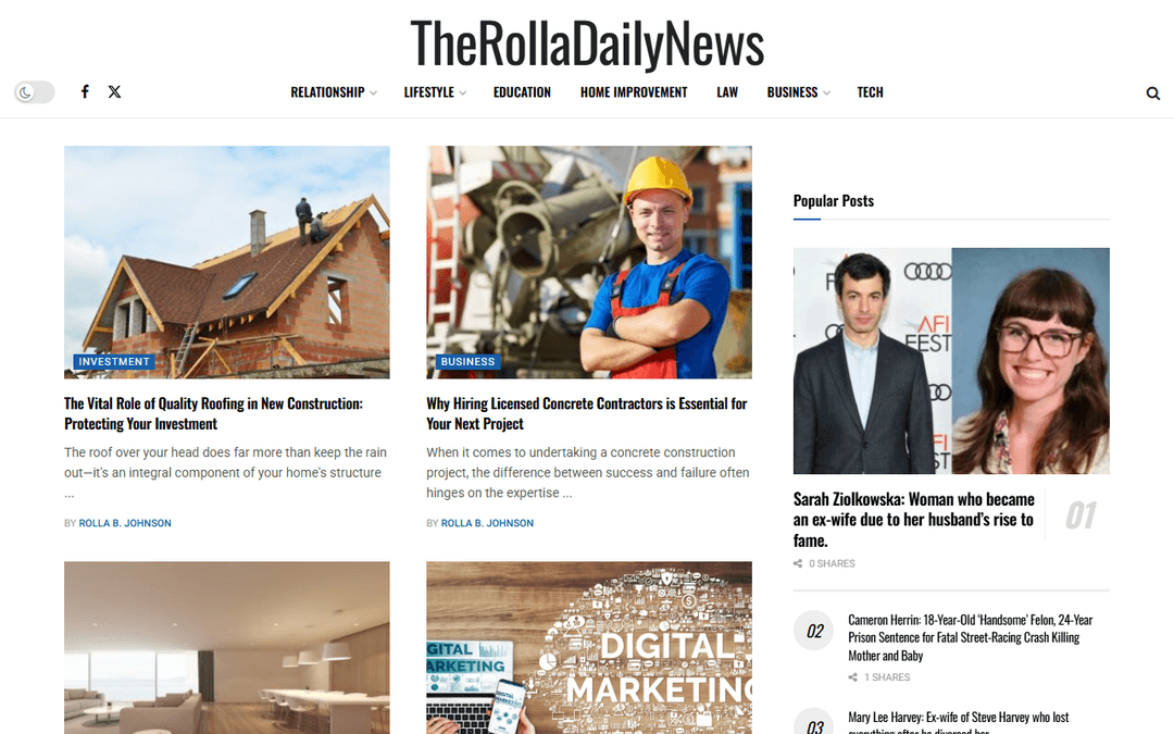 therolladailynews.com publisher screenshot