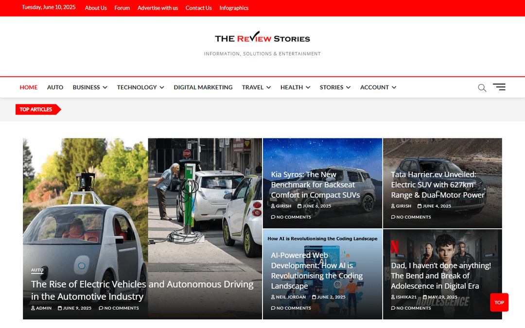 thereviewstories.com publisher screenshot