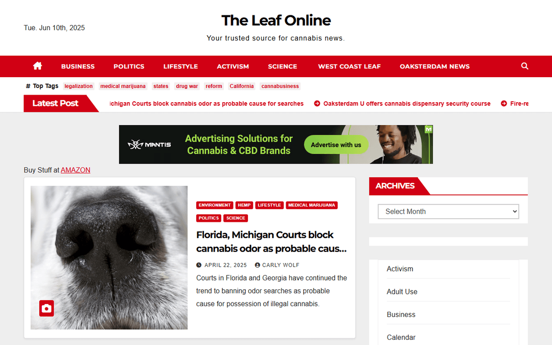 theleafonline.com publisher screenshot